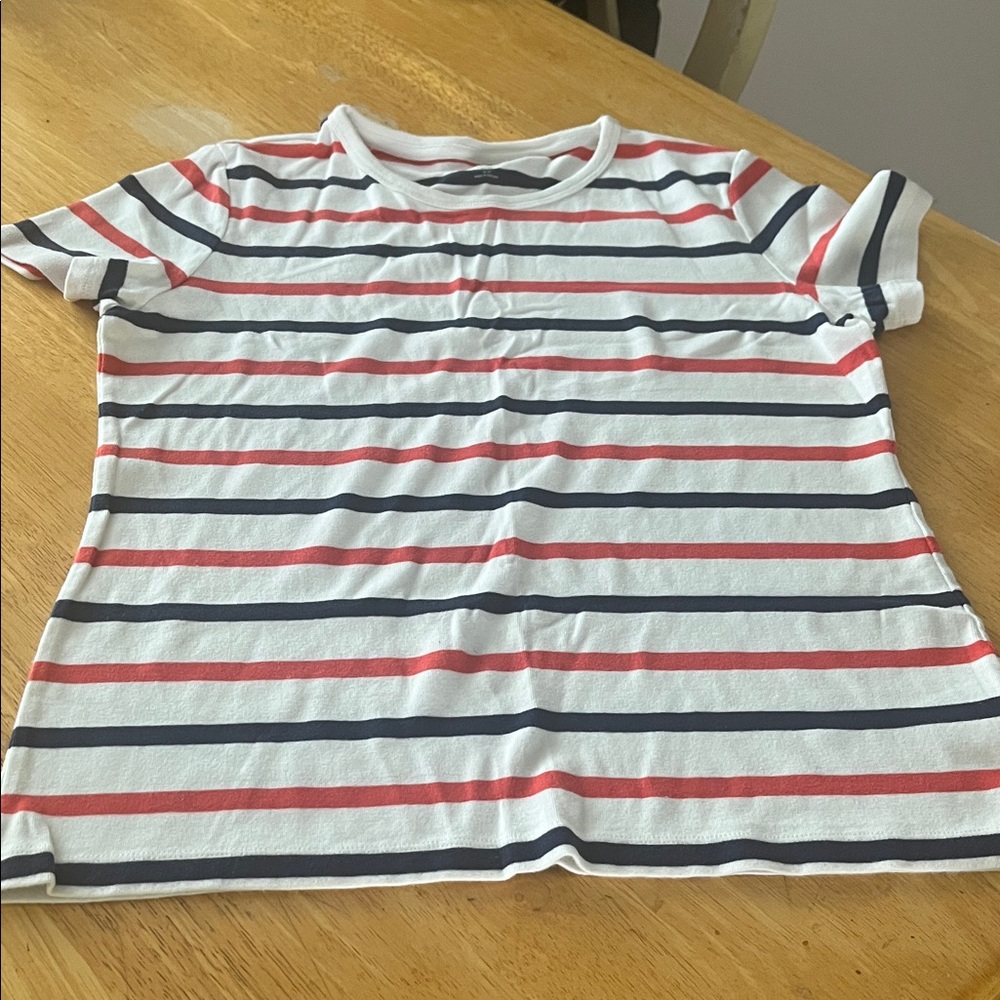 Lands' End Kids' Striped Tee in Red, Blue, and White